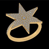 0.73 Ctw VS/SI1 Diamond Prong Set 10k Yellow Gold Engagement Ring ( (ALL DI