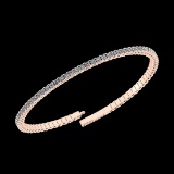 1.66 Ctw VS/SI1 Diamond 14K Rose Gold Bangle (ALL DIAMOND ARE LAB GROWN )