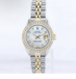 USED 26MM OYSTERPERPETUAL DATEJUST WITH DIAMOND BEZEL (G-H, SI1-SI2) COMES