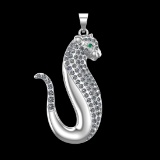 1.86 Ctw VS/SI1 Diamond Prong Set 18k white Gold Pendant (ALL DIAMOND ARE L