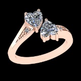 1.53 Ctw VS/SI1 Diamond 10k Rose Gold Engagement Ring (ALL DIAMOND ARE LAB