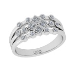 0.42 Ctw VS/SI1 Diamond Prong Set 14k white Gold Engagement Ring (ALL DIAMO
