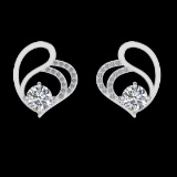 2.99 Ctw SI1/SI2 Diamond 10k white Gold Earrings (ALL DIAMOND ARE LAB GROWN