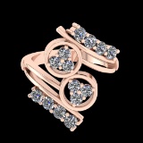 1.14 Ctw VS/SI1 Diamond 10k Rose Gold Engagement Ring (ALL DIAMOND ARE LAB