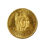 Venezuela 20 Bolivares Gold 1957 UNC Caciques de Venezuela--Chicuramay