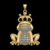 1.22 Ctw VS/SI1 Treated fancy black diamond Prong Set 18k Yellow Gold Penda