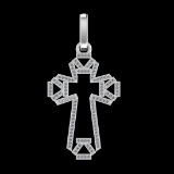 1.71 Ctw SI1/SI2Diamond Prong Set 10k white Gold Pendant(ALL DIAMOND ARE LA