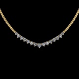 1.06 Ctw VS/SI1 Diamond 14K Yellow Gold Slide Necklace (ALL DIAMOND ARE LAB