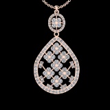 2.17 Ctw VS/SI1 Diamond 10k Rose Gold Pandant (ALL DIAMOND ARE LAB GROWN )