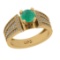 1.26 Ctw VS/SI1 Emerald and Diamond 14k Yellow Gold Engagement Ring (ALL DI