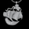 5.14 Ctw VS/SI1 Diamond Prong Set 18K White Gold Ship Necklace (ALL DIAMOND