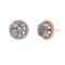 1.18 Ctw VS/SI1 Diamond 14k Rose Gold Stud Earrings (ALL DIAMOND ARE LAB GR