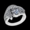 3.48 Ctw VS/SI1 Diamond Prong Set 18k white Gold Engagement Ring (ALL DIAMO