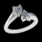 1.53 Ctw VS/SI1 Diamond 10k white Gold Engagement Ring (ALL DIAMOND ARE LAB