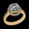 3.29 Ctw VS/SI1 Diamond 10k Yellow Gold Engagement Ring (ALL DIAMOND ARE LA