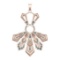 3.33 Ctw SI2/SI1 Diamond Prong Set 14k Rose Gold Pandant (ALL DIAMOND ARE L