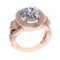 4.56 Ctw VS/SI1 Diamond 14K Rose Gold Engagement Ring (ALL DIAMOND ARE LAB