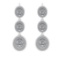 3.93 Ctw VS/SI1 Diamond 10K White Gold Dangle Earrings (ALL DIAMOND ARE LAB