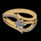 0.72 Ctw SI1/SI2 Diamond 10k Yellow Gold Engagement Ring (ALL DIAMOND ARE L