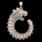 0.78 Ctw VS/SI1 Diamond Prong Set 18k Rose Gold Creature theme Pendant(ALL