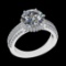 3.59 Ctw SI1/SI2 Diamond 10k white Gold Engagement Ring (ALL DIAMOND ARE LA