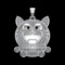 5.15 Ctw SI1/SI2Diamond Prong Set 10k white Gold Creature Pendant(ALL DIAMO