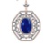 35.11 Ctw SI1/SI2 Tanzanite and Diamond 14k Rose Gold Pandant (ALL DIAMOND