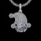 4.36 Ctw VS/SI1 Diamond 10k white Gold Christmas Theme Pandant (ALL DIAMOND