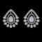 2.84 Ctw VS/SI1 Diamond Prong Set 18k white Gold Stud Earrings (ALL DIAMOND