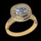 2.59 Ctw VS/SI1 Diamond 14 K Yellow Gold Engagement Ring (ALL DIAMOND ARE L
