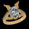 3.69 Ctw VS/SI1 Diamond Prong Set 10k Yellow Gold Engagement Ring( (ALL DIA