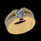 2.90 Ctw VS/SI1 Diamond Prong Set 18k Yellow Gold Engagement Ring (ALL DIAM