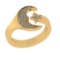 0.17 Ctw VS/SI1 Diamond 14k Yellow Gold Cuslter Engagement Ring