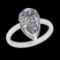 2.50 Ctw VS/SI1 Diamond Style 14 K White Gold Solitaire Ring (ALL DIAMOND A