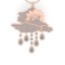 3.35 Ctw VS/SI1 Diamond 14K Rose Gold Necklace (ALL DIAMOND ARE LAB GROWN )