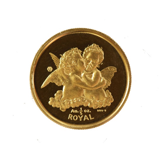 Gibraltar 5th Ounce Gold Royal Cherub 1998
