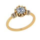 1.41 Ctw VS/SI1 Diamond 14K Yellow Gold Engagement Ring (ALL DIAMOND ARE LA