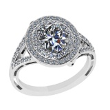 2.65 Ctw VS/SI1 Diamond Prong Set 14k white Gold Engagement Ring (ALL DIAMO