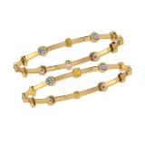 6.96 Ctw VS/SI1 Fancy Natural Yellow Brown and white Diamond 14K Yellow Gol