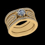 1.81 Ctw VS/SI1 Diamond Prong Set 18k Yellow Gold Engagement Ring (ALL DIAM