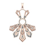 3.33 Ctw SI2/SI1 Diamond Prong Set 14k Rose Gold Pandant (ALL DIAMOND ARE L