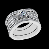 1.81 Ctw VS/SI1 Diamond Prong Set 18k white Gold Engagement Ring (ALL DIAMO