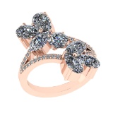2.22 Ctw SI1/SI2 Diamond 14k Rose Gold Engagement Ring (ALL DIAMOND ARE LAB