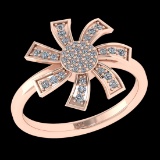 0.22 Ctw VS/SI1 Diamond Prong Set 10k Rose Gold Engagement Ring ( (ALL DIAM