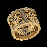 1.66 Ctw VS/SI1 Diamond 10K Yellow Gold Eternity Ring (ALL DIAMOND ARE LAB