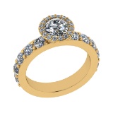 2.20 Ctw SI1/SI2 Diamond 14k Yellow Gold Engagement Ring (ALL DIAMOND ARE L