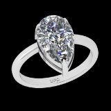 2.50 Ctw VS/SI1 Diamond Style 14 K White Gold Solitaire Ring (ALL DIAMOND A