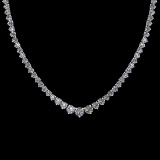 5.63 Ctw VS/SI1 Diamond 14K Rose Gold Princess Necklace (ALL DIAMOND ARE LA