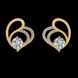 2.99 Ctw SI1/SI2 Diamond 10k Yellow Gold Earrings (ALL DIAMOND ARE LAB GROW