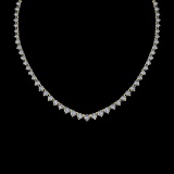 103.69 Ctw VS/SI1 Diamond 10K Rose Gold Necklace Set (ALL DIAMOND ARE LAB G